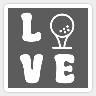 Love Golf White Magnet